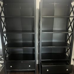 Black Bookshelves $50/each 