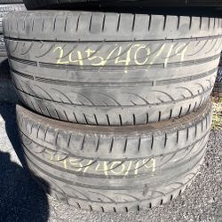 2x Used Tire Hankook 245/40/19🛞