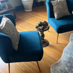 Pair Of Velvet Chairs 