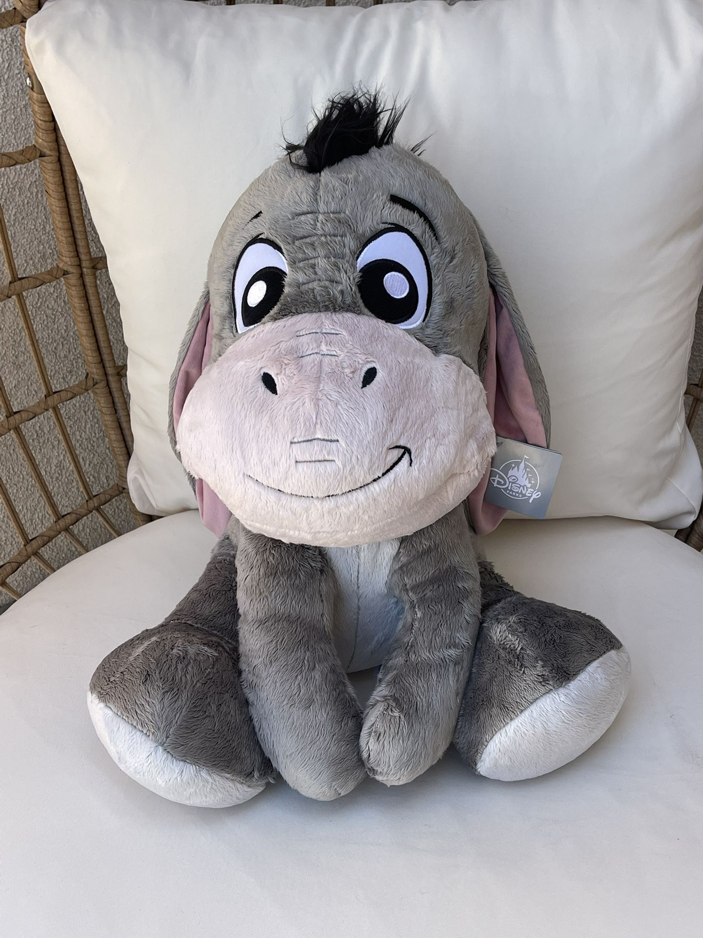 Rare HUGE Disney Parks Winnie the Pooh 20” Big Feet Eeyore Plush Stuffed Animal New!