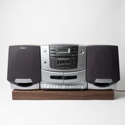 Vintage Sony CFD-ZW755 Shelf Stereo - Double Cassette, CD, Radio - Working!