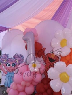 Elmo Abby Balloon Arch, 