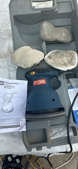 Ryobi RB60 Orbital Buffer Polisher 6" Blue Electric Corded with Case