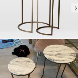Round Marble Nesting Tables 
