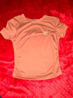Brown  T-Shirt with Bow Embroidery