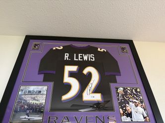 Ray Lewis Framed Autographed Jersey