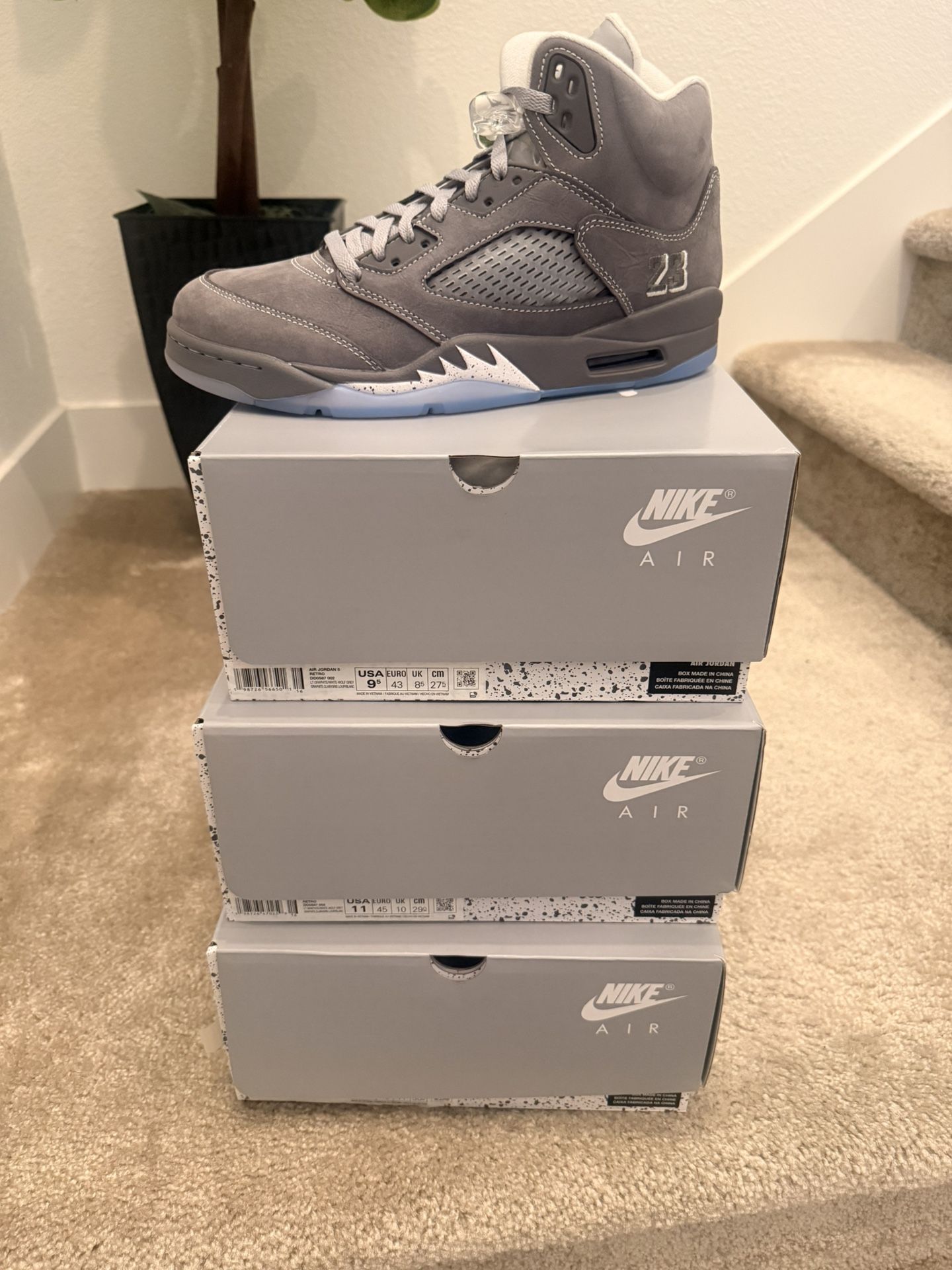 Jordan 5 Wold Grey 8 / 9.5 / 10 / 12