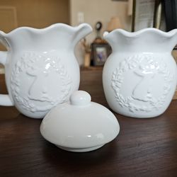 Easter bunny Cream & Sugar containers