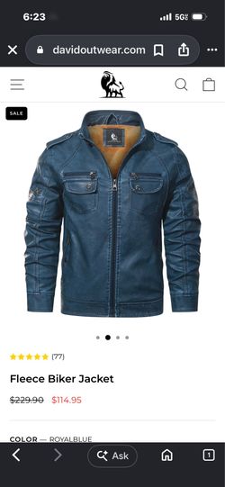 Brand NEW Fleece Motorcycle Biker Jacket