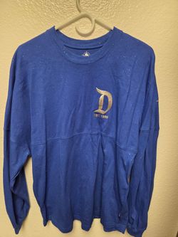 Disneyland Resort Spirit Jersey Blue Silver Make A Wish Adult Medium Sparkle