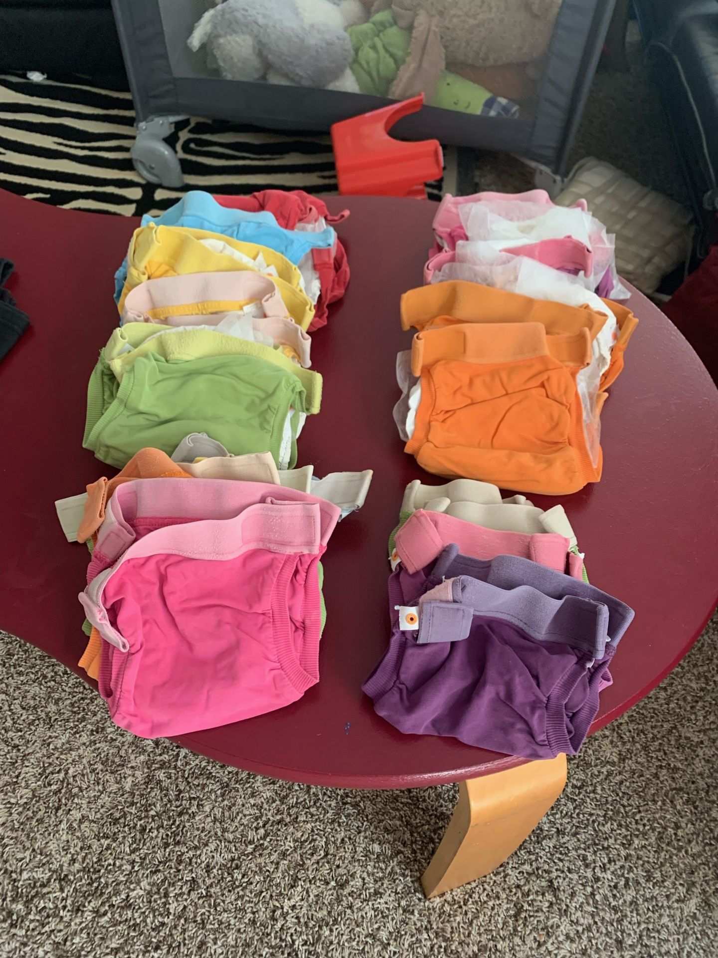 Medium and large cloth diapers