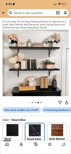New wall shelves
