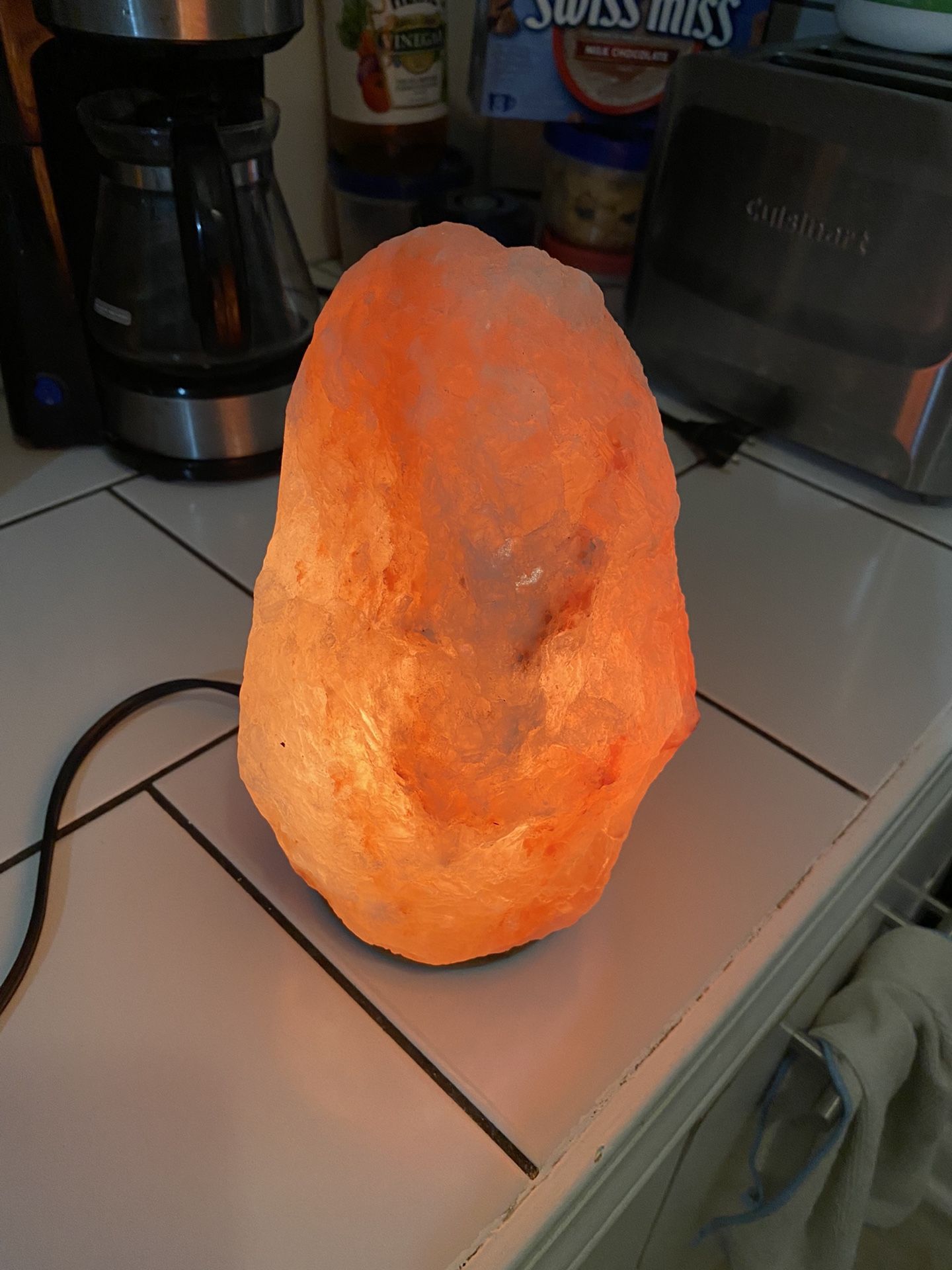 Salt Rock Glow Lamp Light Absorbs Bad Energy