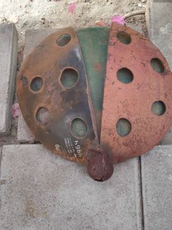 Rustic Metal Ladybug Garden Art (14" x 16") — Leave Rusty or Great DIY Paint Project!