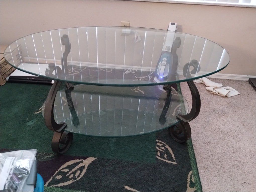 Three Piece Glass Table Set