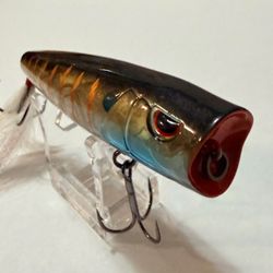 SPRO Essential Series E Pop 80 Popper Top Water Fishing Lure, Clear Gill 3-1/10" , 7/16oz •original packaging not included
