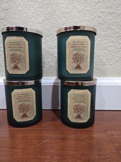 Bath And Body Works Candles Backyard HoneySuckle