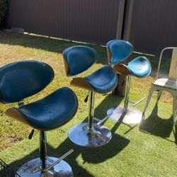 Set Of 3 Mid Century Stools