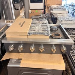 NEW Professional Open 6 Burner Cafe Gas Range Top 