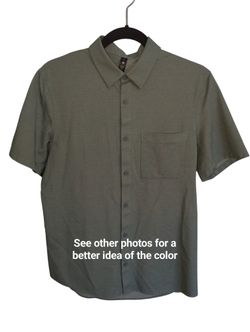 Lululemon Commission Short-sleeve Oxford Shirt•Medium•Tidewater Teal