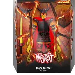 Brand new Super7 The Worst Black Falcon Hellfire Edition  Figure 