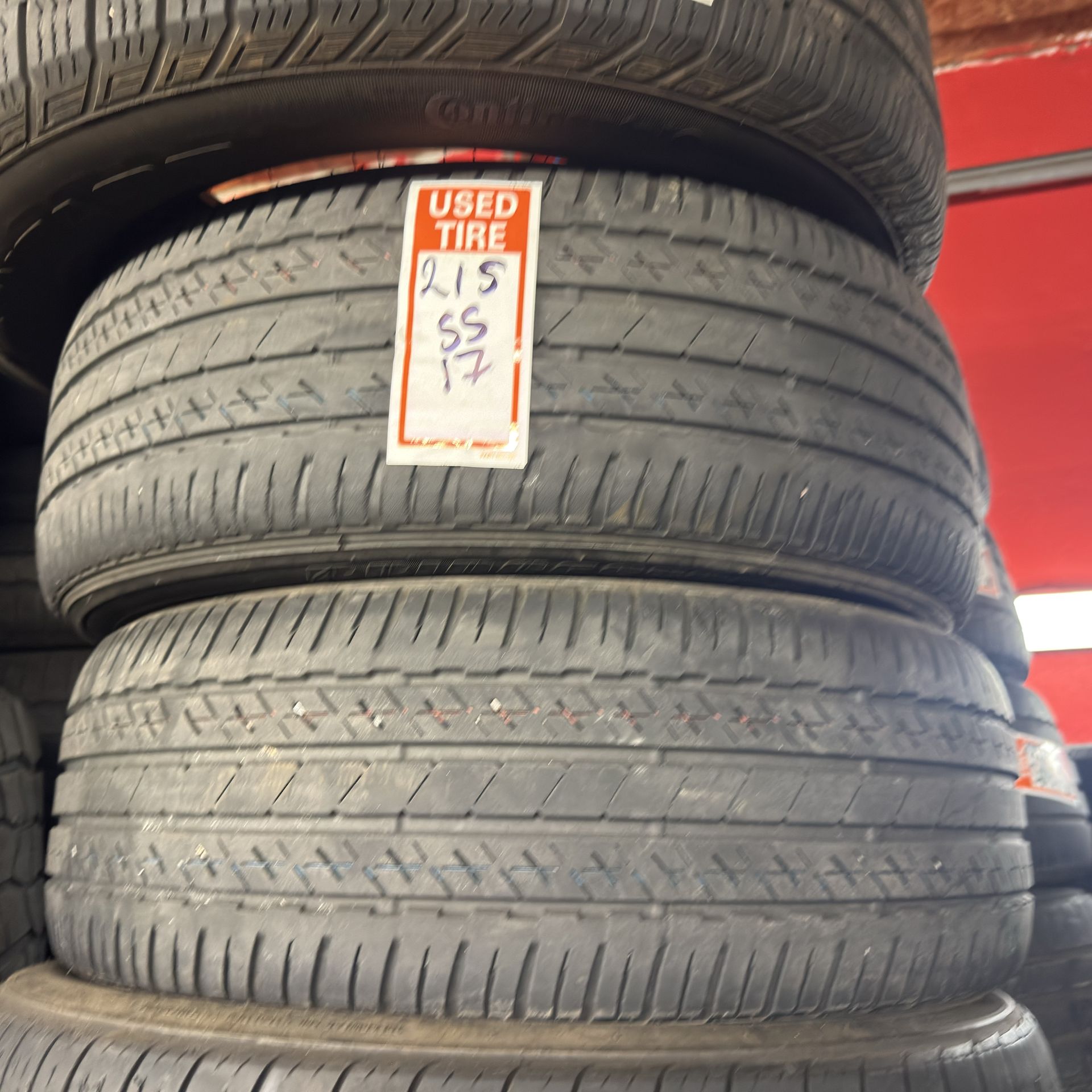 215/55/17 two tires used in good condition