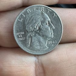 Quarter 25 Cents Anna Wong Serie D 2022 Error