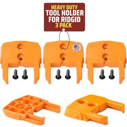3 Pack Tool Holder for RIDGID 18v Cordless Tools - Snap Fit Drill Holder for RIDGID Tool