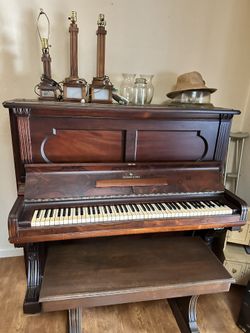 1889 antique Steinway piano Chair Is Not The Same Brand As Piano  