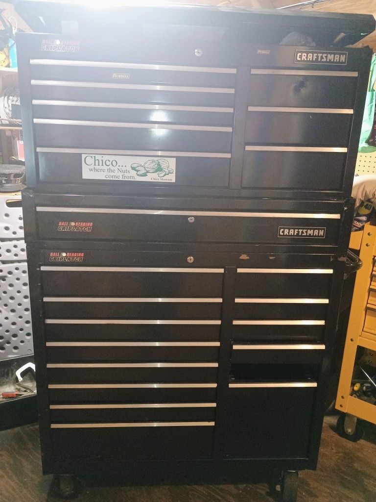 Craftsman 3 Piece 23 Drawer Ball Bearing Grip Latch Tool Box