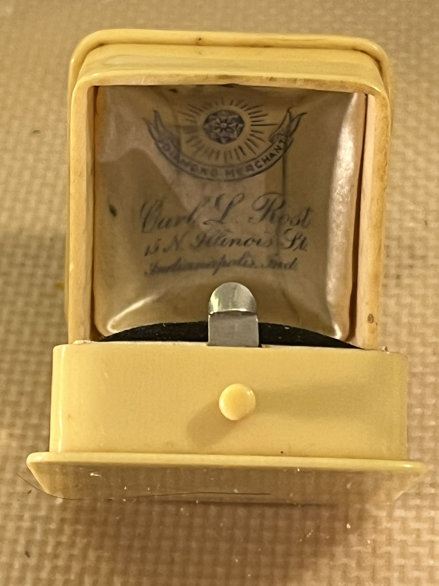Rare CARL L. ROST COLLECTION, CIRCA 1880S–1952 Ring Box Wedding Engagement Antique Vintage Ringbox CARL L. ROST COLLECTION, CIRCA 1880S–1952