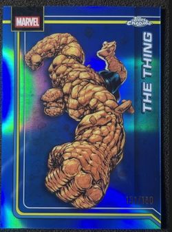 2026 Topps Chrome Marvel #175 The Thing Blue Refractor /150