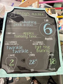 Baby memory chalk board