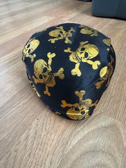 Gold Skull and Crossbones Pirate Bandana Head Wrap