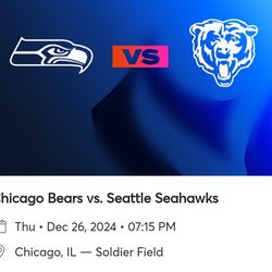 4 Chicago Bears Tickets Vs Seattle Seahawks