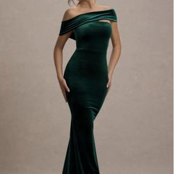 Emerald Green & Burgundy Maxi
