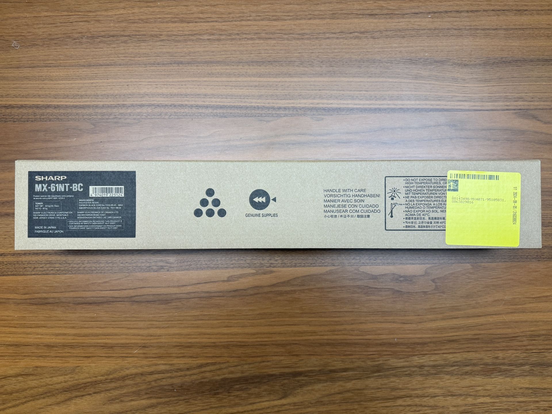 New Sharp Genuine MX-61NT-BC (MX-61NT-BC) Toner Cartridge OEM