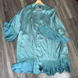Victoria's Secret Satin Lace Trim Robe