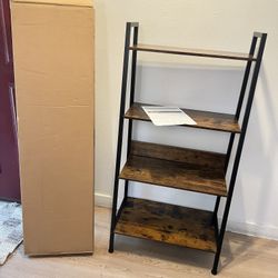 4-Tier Heavy Duty Storage Shelving Unit, 14" x 24" x 48", 4 Tier Wood New Still In Box Not Assembly 