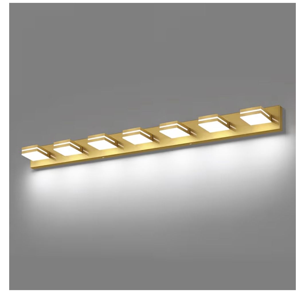 LED Modern Bathroom Vanity Light Fixtures (7-Light, 55-Inch) 3467F