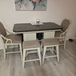 4 Person Farmhouse Dining Table With Leaf