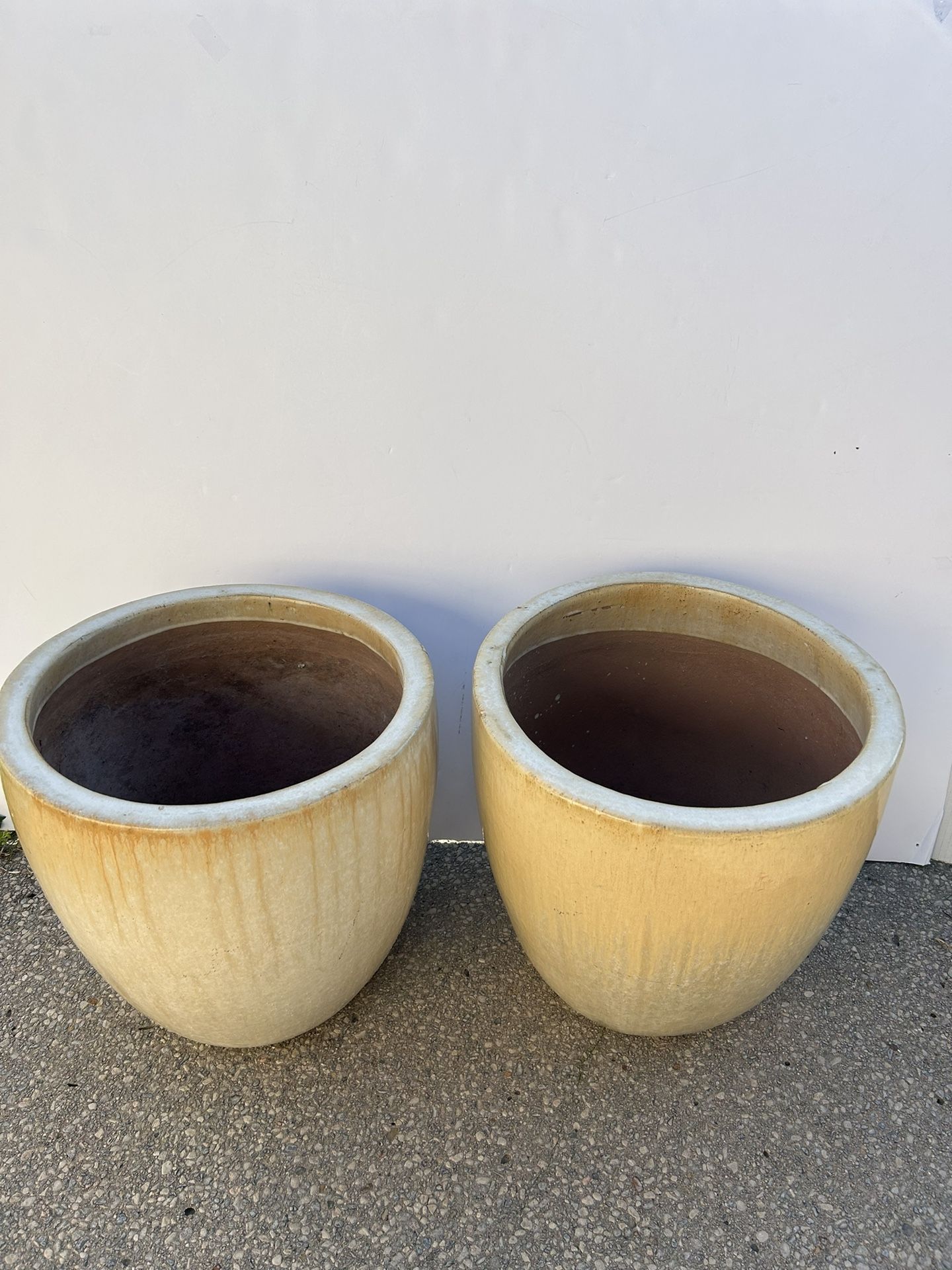Ceramic Beige Plant/ Flower Pots