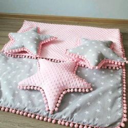 Blanket and pillows set custom made on order