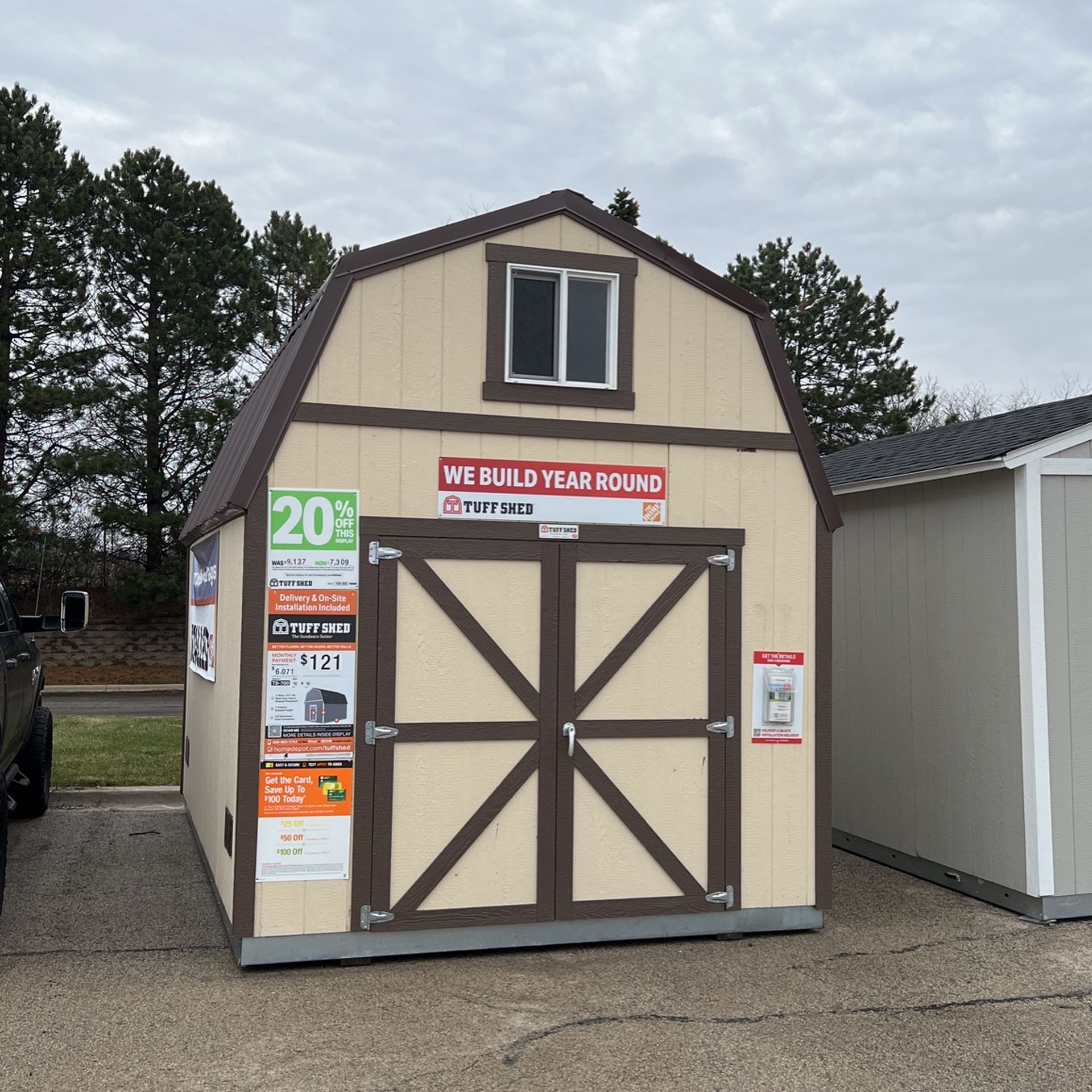 10x16 Tuff shed Barn With 7ft Walls