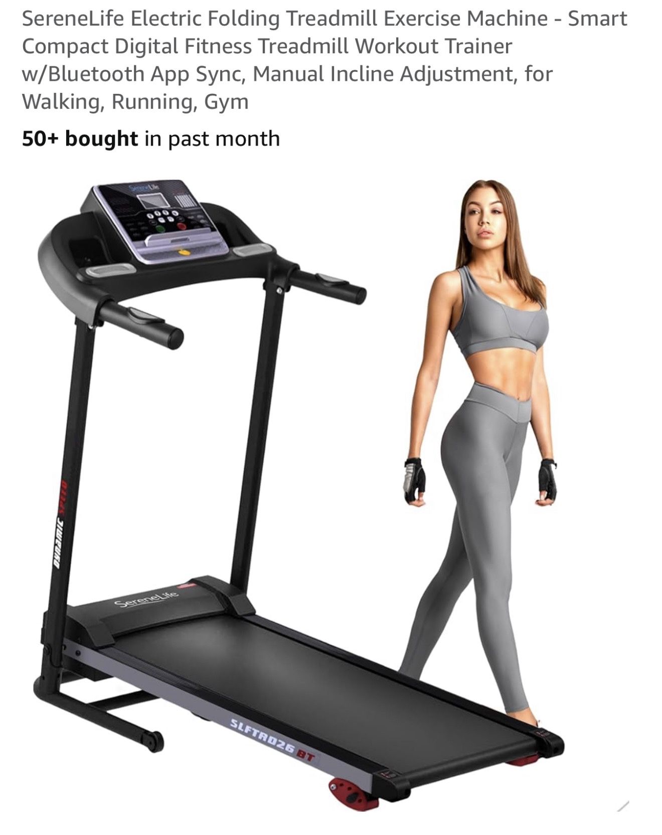 Treadmill, Exercise Machine, Smart Compact