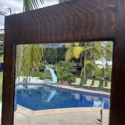 Small Antique  Furniture Mirror Door