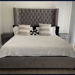 Cal King Size Bed Frame With Mattress Included 