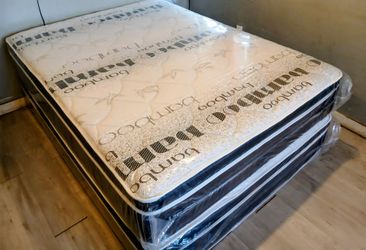 12 "inches thick queen pillow top mattress only brand new free delivery same day