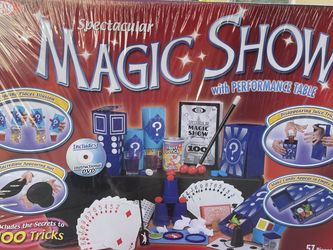 New Ideal 100 Trick Spectacular Magic Show Suitcase Kit w/ DVD and Props