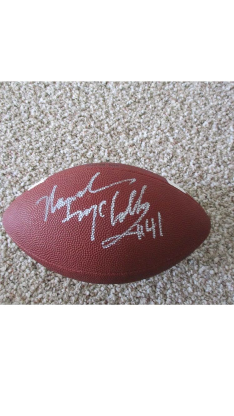 Napoleon McCallum signed football.